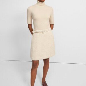 Knit Combo Dress in Tweed